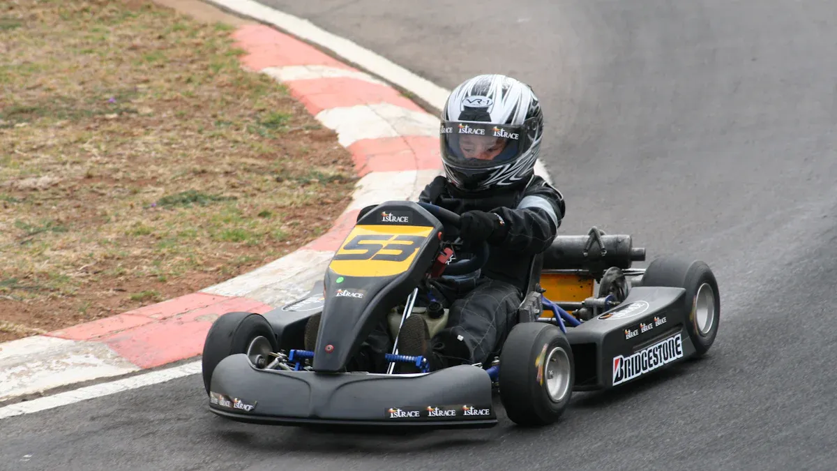 Regular Cleaning for Black Go Kart Wheels