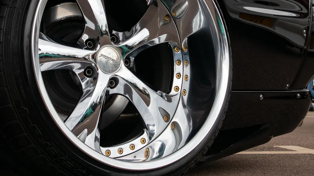 Comparing black chrome wheel rims to other finishes